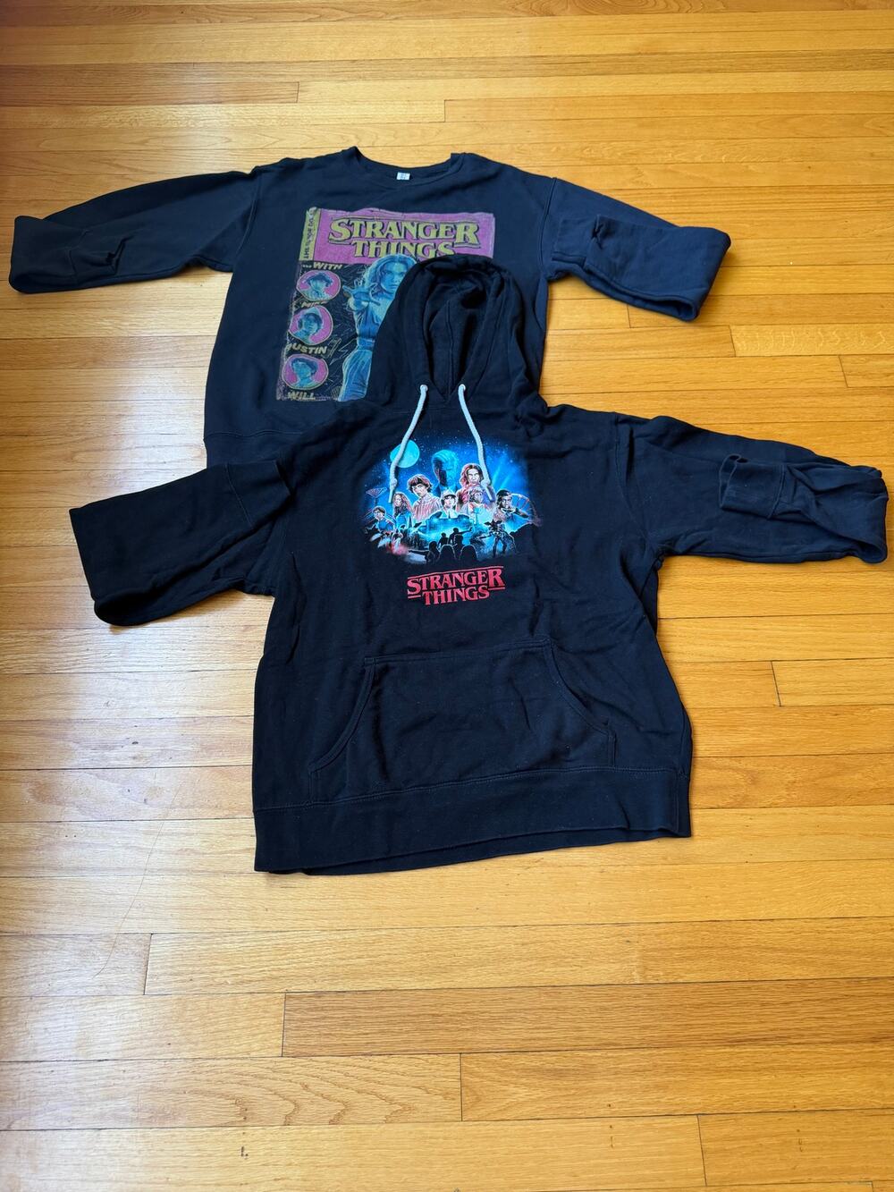 2 stranger things hoodies
